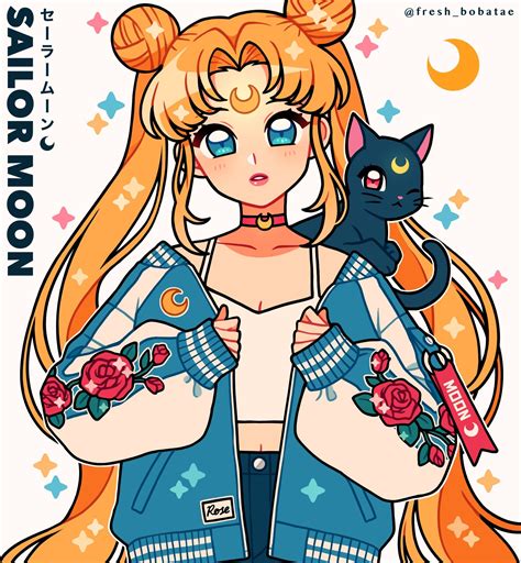 sailor moon fan art|sailor moon cute fan art.